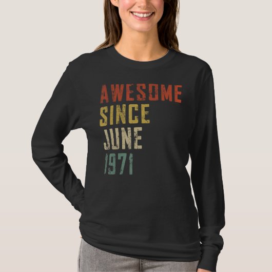 1971年6月以素晴らし来51歳Bir Tシャツ (正面)