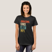 1971年7月以来51歳51誕生日 Tシャツ (正面フル)