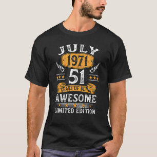 1971年7月51誕生日51歳 Tシャツ