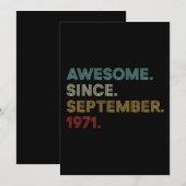 1971年9月生まれで最高！ 招待状 (正面/裏面)