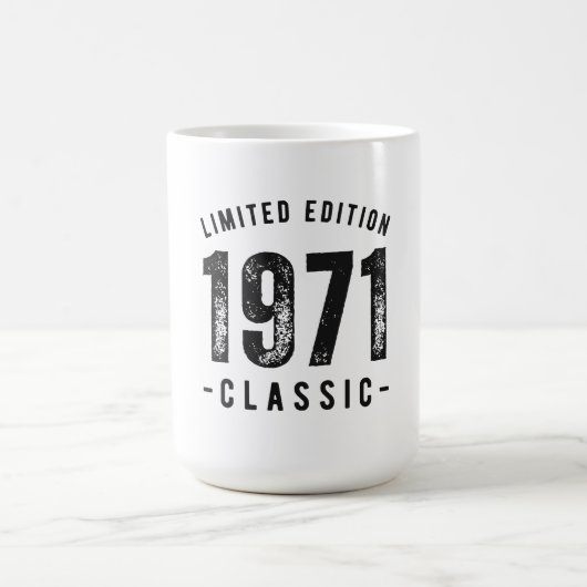 1971年 クラシックな誕生年 コーヒーマグカップ (中央)