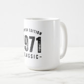 1971年 クラシックな誕生年 コーヒーマグカップ (正面右)
