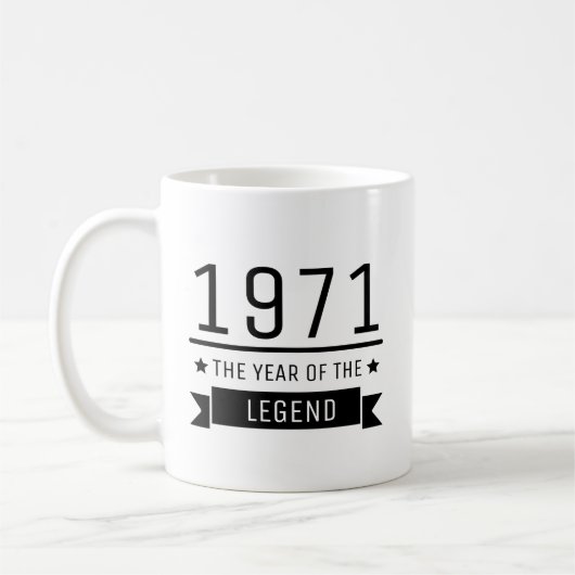 1971年 伝説の年 誕生日プレゼント 50歳 コーヒーマグカップ (左)