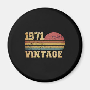 1971年 誕生日 レトロ ヴィンテージ サンセット マグネット