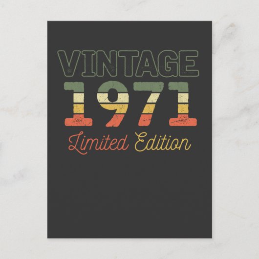 1971年 50歳 誕生日 50回目の誕生日 ポストカード (正面)