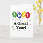 1971年A年素晴らし誕生日 カード (黄色い花)