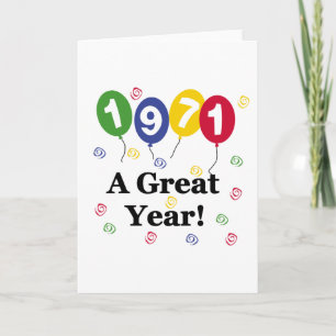1971年A年素晴らし誕生日 カード