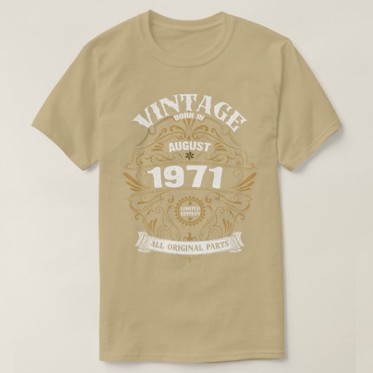 1971生まれ威厳がある年の誕生日 Tシャツ (デザイン正面)