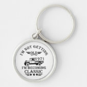 1971生まれ年のヴィンテージ生誕生月贈り物 キーホルダー (正面)