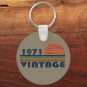 1971生まれ年のヴィンテージ誕生日ギフト キーホルダー (正面)