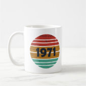 1971生まれ年のヴィンテージ誕生日ギフト コーヒーマグカップ (左)