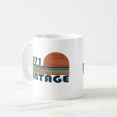 1971生まれ年のヴィンテージ誕生日ギフト コーヒーマグカップ (正面左)