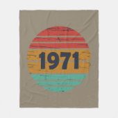 1971生まれ年のヴィンテージ誕生日ギフト フリースブランケット (正面)