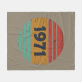 1971生まれ年のヴィンテージ誕生日ギフト フリースブランケット (正面(横))