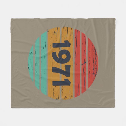 1971生まれ年のヴィンテージ誕生日ギフト フリースブランケット (正面(横))