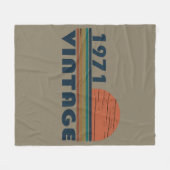 1971生まれ年のヴィンテージ誕生日ギフト フリースブランケット (正面(横))