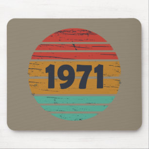 1971生まれ年のヴィンテージ誕生日ギフト マウスパッド