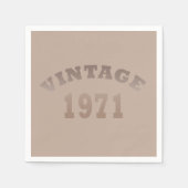 1971生まれ年のヴィンテージ スタンダードカクテルナプキン (正面)