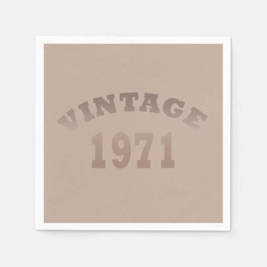 1971生まれ年のヴィンテージ スタンダードカクテルナプキン (正面)