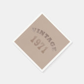 1971生まれ年のヴィンテージ スタンダードカクテルナプキン (角)