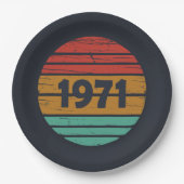 1971生まれ年のヴィンテージ ペーパープレート (正面)