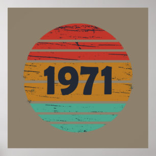 1971生まれ年のヴィンテージ ポスター