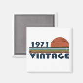 1971生まれ年のヴィンテージ マグネット (正面/裏面)