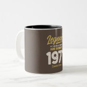 1971生まれ年の伝説 – 51歳の誕生日レトロクラシック ツートーンマグカップ (正面左)