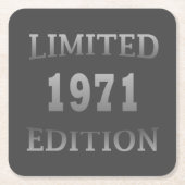 1971生まれ年の誕生日プレゼント スクエアペーパーコースター (正面)