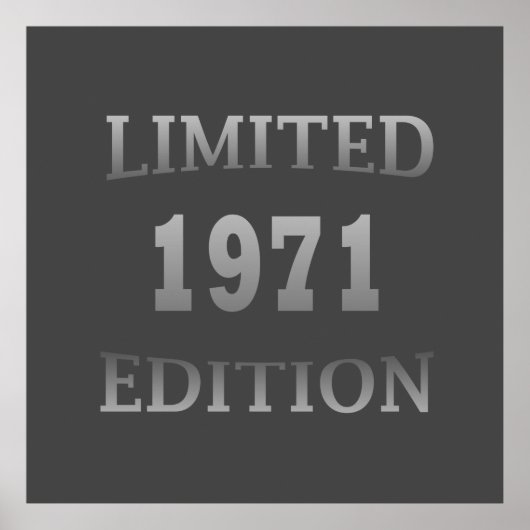 1971生まれ年限定の誕生日 ポスター (正面)