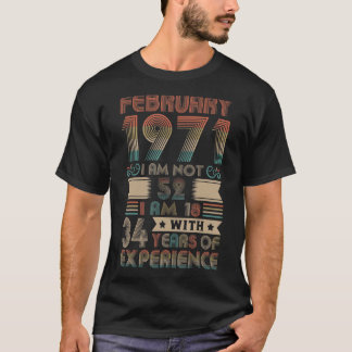 1971生まれ年2月52日誕生日1971年52歳 Tシャツ