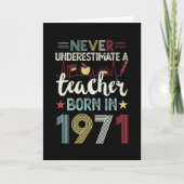 1971生まれ年50誕生日ギフト先生教え カード (正面)