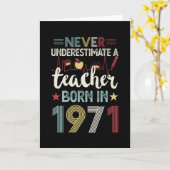 1971生まれ年50誕生日ギフト先生教え カード (黄色い花)