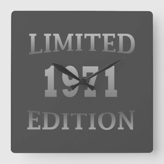 1971生まれ年53歳 スクエア壁時計 (正面)