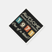 1971素晴らし年レトロ50誕生日以来 スタンダードカクテルナプキン (角)