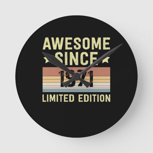 1971素晴らし年誕生日 ラウンド壁時計 (正面)