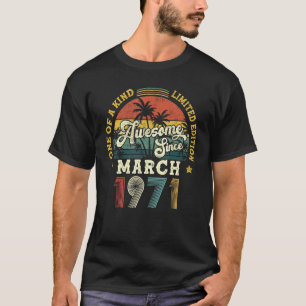 1971素晴らし年3月以来ヴィンテージ51誕生日 Tシャツ