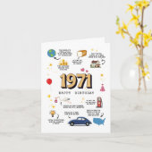 1971誕生日カード(パパまたはママ) カード (黄色い花)