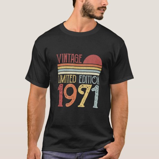 1971誕生日ヴィンテージレトロ Tシャツ (正面)
