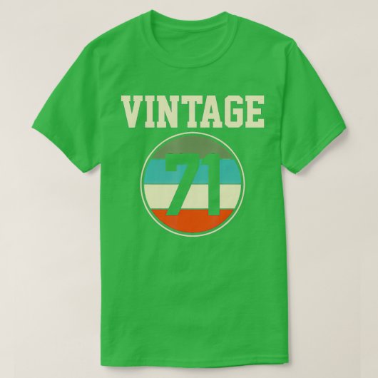 1971誕生日ヴィンテージ71年 Tシャツ (デザイン正面)