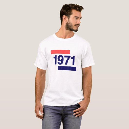 1971,50誕生日 Tシャツ (正面フル)