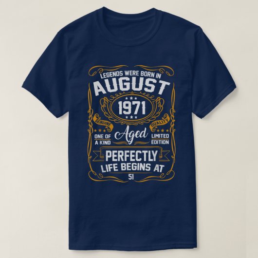 1971 51威厳がある誕生日ギフト51歳の男性Wom Tシャツ (デザイン正面)