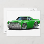 1971-72エルカミノグリーントラック ポストカード (正面/裏面)