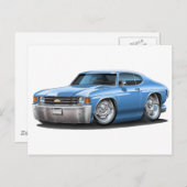 1971-72シヴェルLt青い車 ポストカード (正面/裏面)