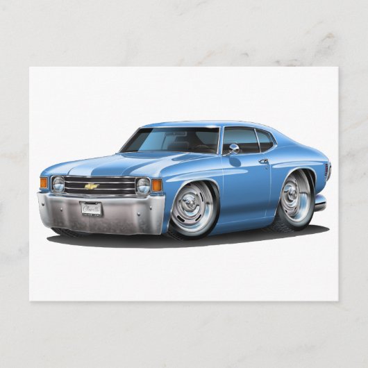 1971-72シヴェルLt青い車 ポストカード (正面)
