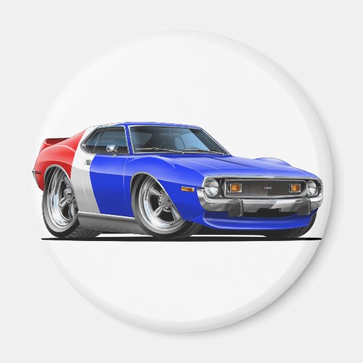 1971-72ジャベリン赤白青車 マグネット (正面)