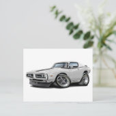 1971-72チャージャホワイトブラックカー ポストカード (スタンド正面)