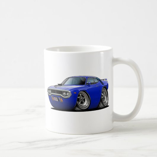 1971-72年のロードランナーの青黒い車 コーヒーマグカップ (右)