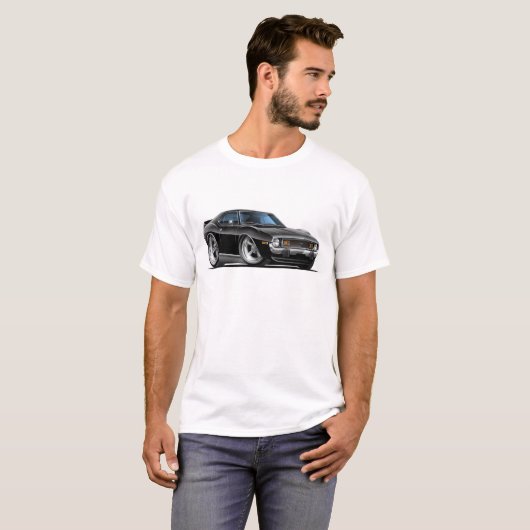 1971-72年の投げ槍の黒い車 Tシャツ (正面フル)