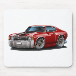 1971-72年のChevelleのあずき色黒い車 マウスパッド